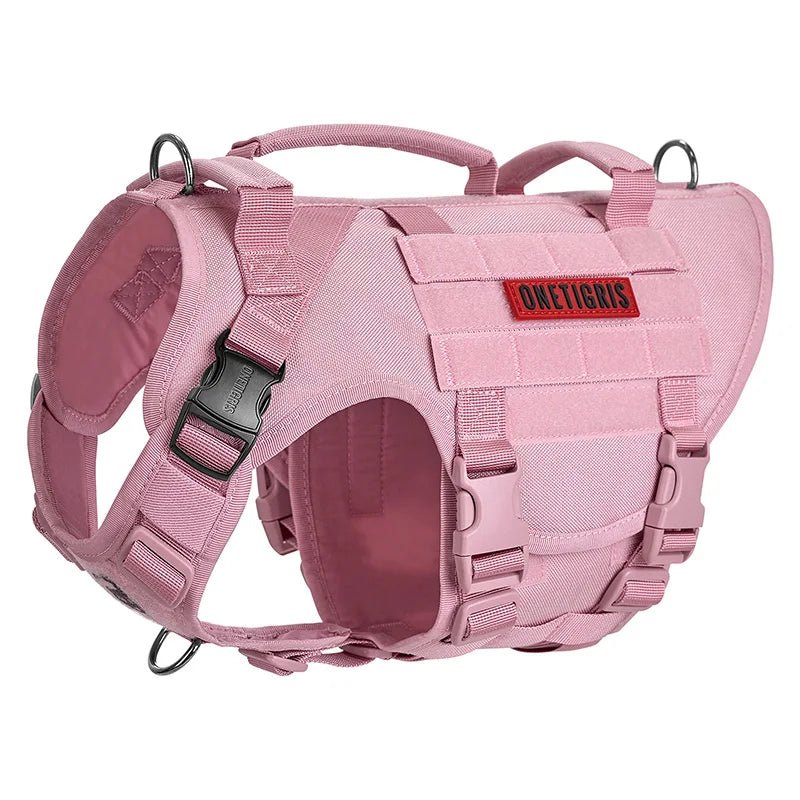 Hondentuig M 1000D Nylon – Zonder Trekkracht, Drie Handgrepen Zwart - Hebbr