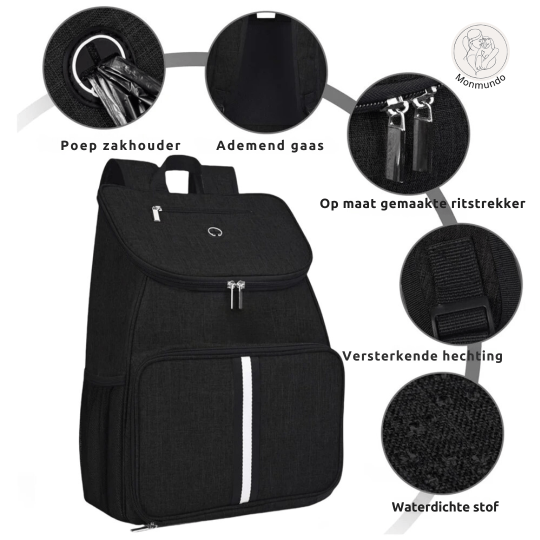 Hondereistas voor Zorgeloos Reizen met je Hond – Waterdicht, Ruime Opbergruimte & Eetmatje - Hebbr