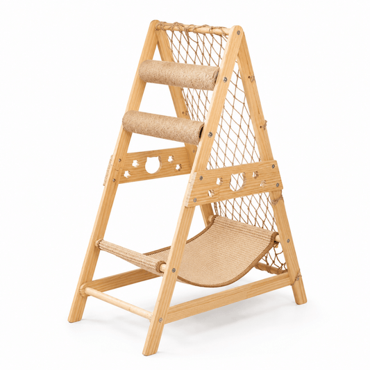 Houten Kattenklimtoren - Hebbr