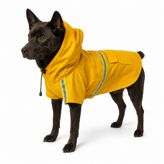 Hugo Hondenjas | Waterdicht, Reflecterend met Capuchon voor Grote Honden - Hebbr
