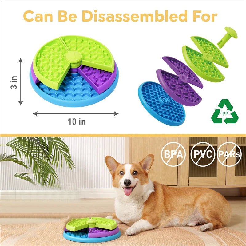 Interactieve Honden Puzzel Voerbak met 3 Lagen - Antistress Slow Feeder voor Honden, Antislip, 26 cm - Hebbr