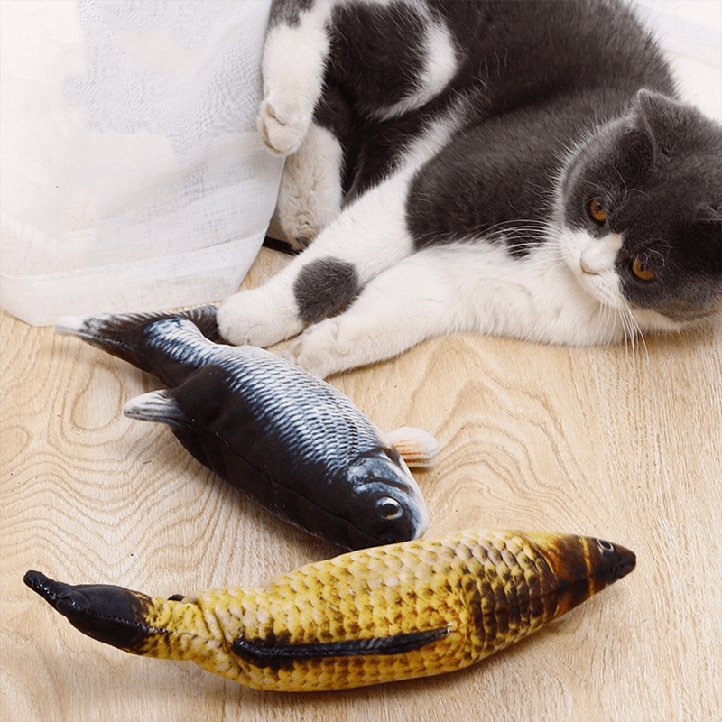 Interactieve ZappelFisch voor Honden en Katten - Beweeglijk Speeltje met Catnip en Oplaadbare Batterij - Hebbr