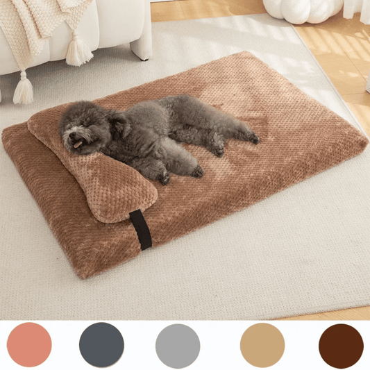 Kalmerend Hondenbed van Pluche voor Grote Honden – Wasbare Hoes en Antislip Onderkant - Hebbr