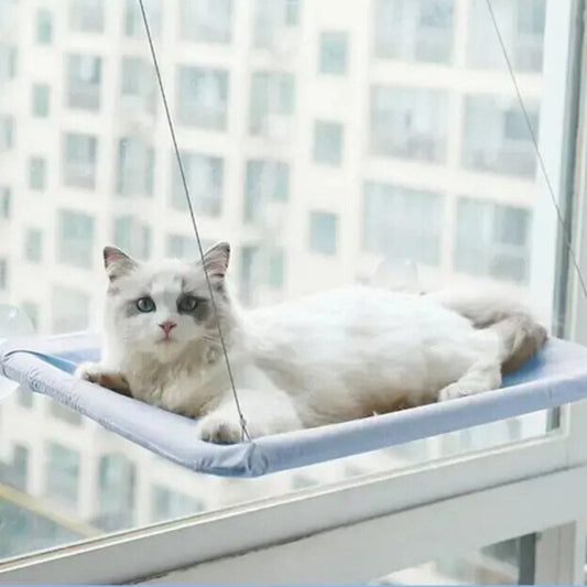Katten Hangmat voor het Raam - Zacht, Afneembaar en Wasbaar, Tot 22 kg - Hebbr