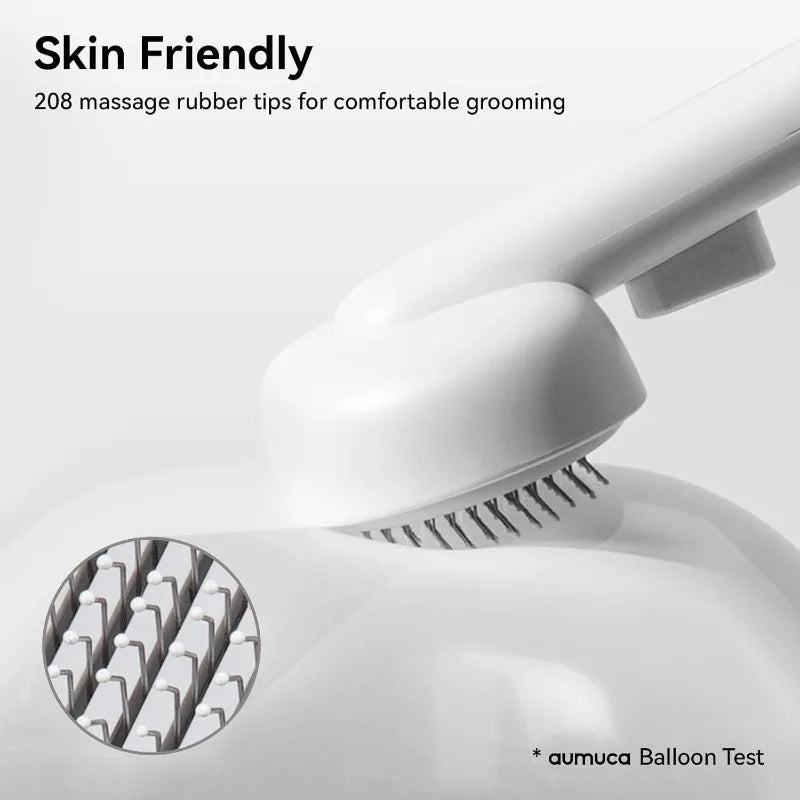 Kattenborstel voor Lange en Korte Haren - Ergonomisch Ontwerp voor Gezonde Vacht en Massagefunctie - Hebbr