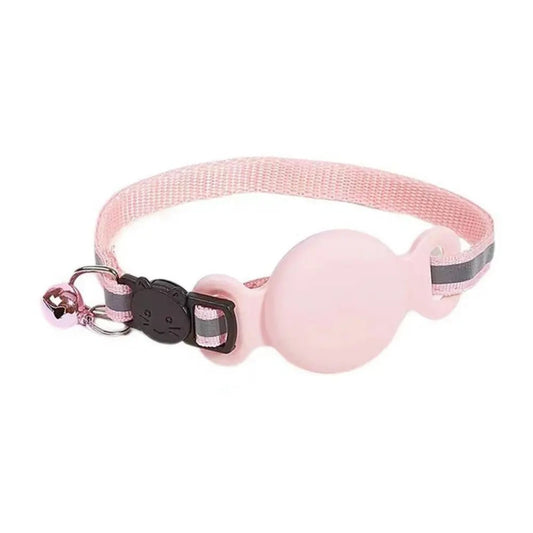 Kattenhalsband met AirTag houder en reflecterende strip - Verstelbaar en comfortabel voor actieve katten - Hebbr