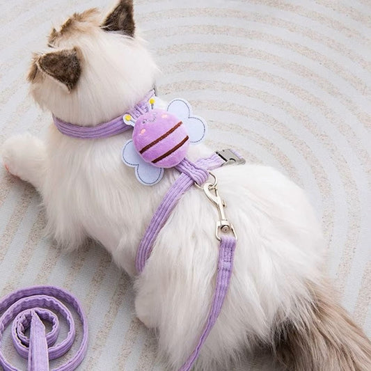 Kattenharnas Molly - Drukvrij Ontwerp, Machinewasbaar, Comfortabel en Veilig voor Wandelingen - Hebbr