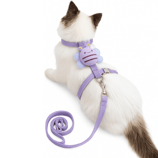 Kattenharnas Molly - Drukvrij Ontwerp, Machinewasbaar, Comfortabel en Veilig voor Wandelingen - Hebbr