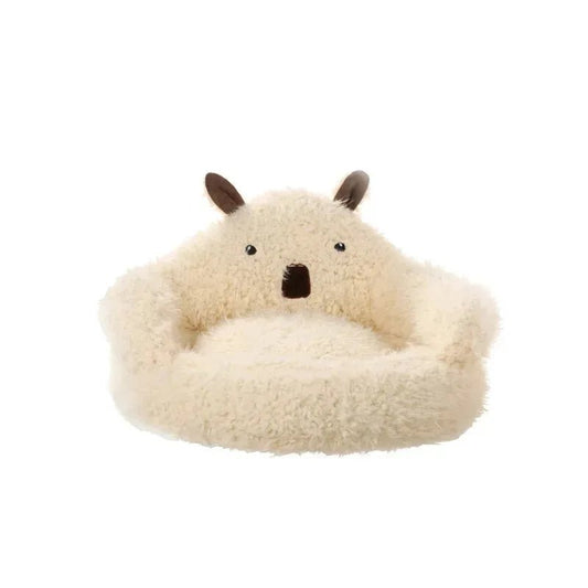 Kattenkussen 50×40 cm Zacht Polyester – Wasbaar en Antislip Beige - Hebbr