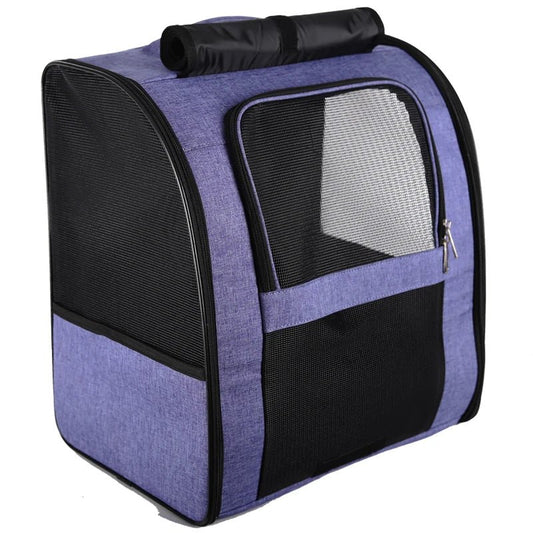 Kattenrugzak 30×25×40 cm – Lichtgewicht Ademend Gaas voor Huisdieren Zwart - Hebbr