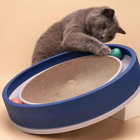 Kattenspeelgoed Glace - Duurzaam krabmeubel met interactieve speelbal voor binnengebruik - Hebbr