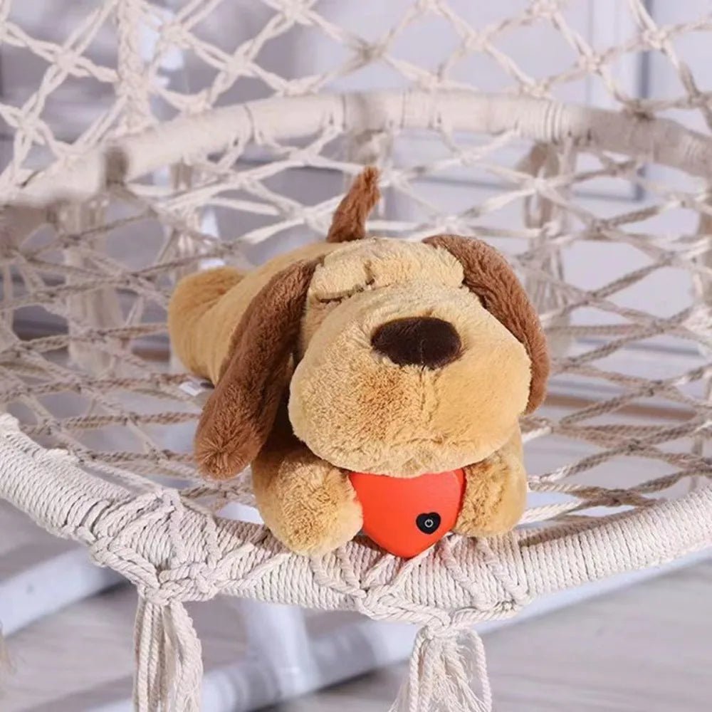 Knuffeldier met Hartslag voor Honden - Zacht Hondenspeelgoed voor Angstverlichting en Gedragstraining - Hebbr