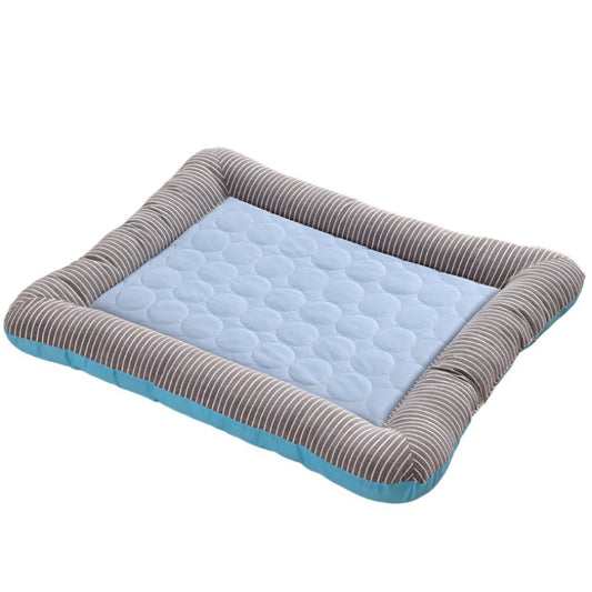 Koelende Huisdierbed voor Honden en Katten - Ademend, Wasbaar, Beschikbaar in 3 Maten - Blauw/Roze - Hebbr