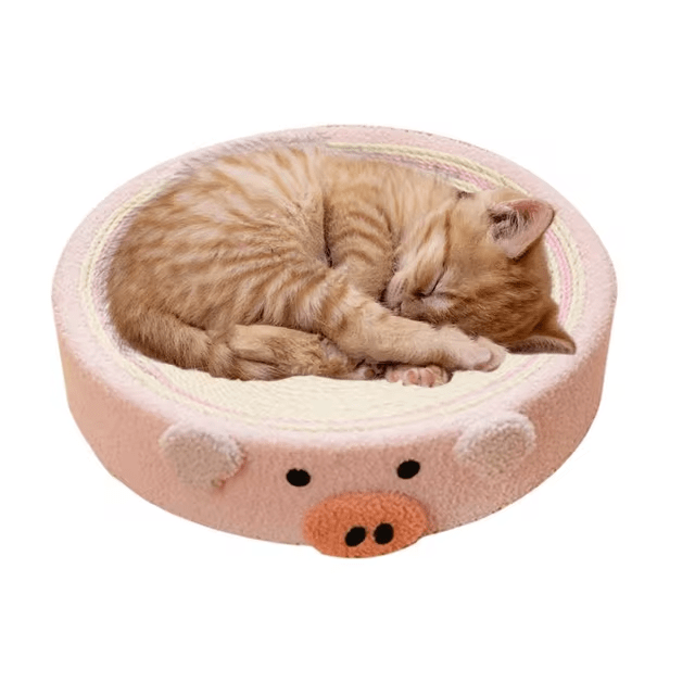 Krabpaal Kat Ruby - Stevige Multifunctionele Kattenkrabpaal voor Spelen en Ontspannen - Rond 40 cm - Hebbr
