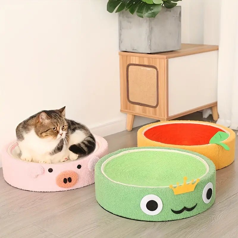 Krabpaal Kat Ruby - Stevige Multifunctionele Kattenkrabpaal voor Spelen en Ontspannen - Rond 40 cm - Hebbr