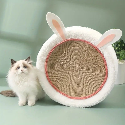 Krabpaal Kat Ruby - Stevige Multifunctionele Kattenkrabpaal voor Spelen en Ontspannen - Rond 40 cm - Hebbr
