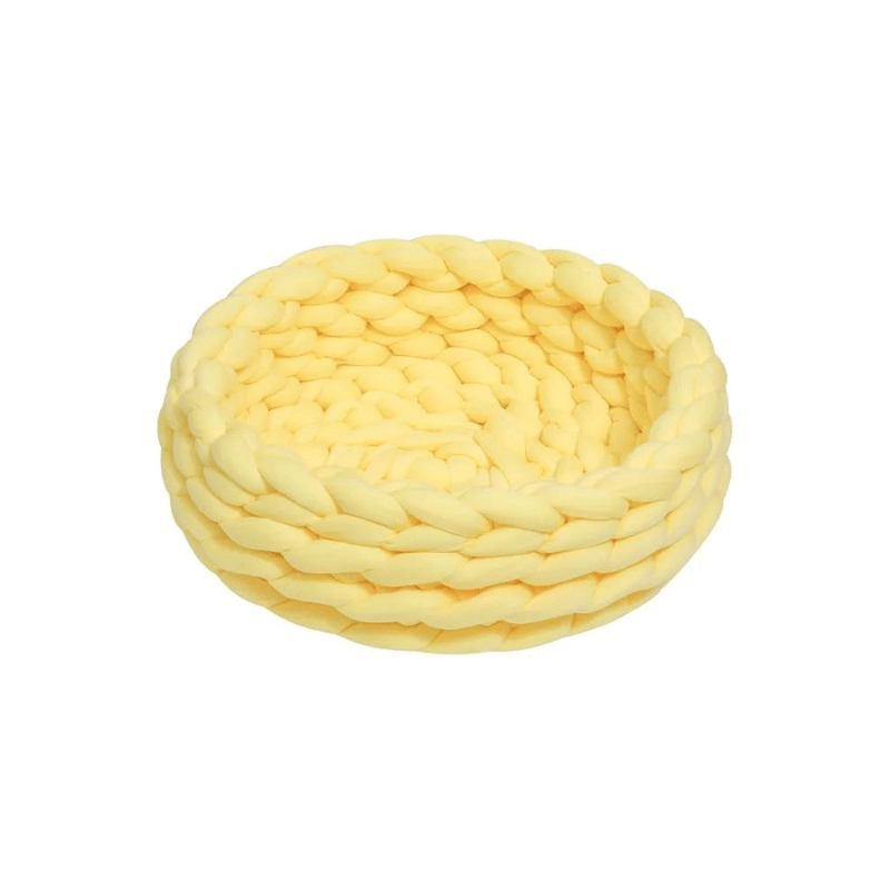 Luxe Handgeweven Kattenbed met Verhoogde Randen - Zacht en Comfortabel, Ideaal voor Knuffelen - Hebbr