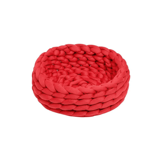 Luxe Handgeweven Kattenbed met Verhoogde Randen - Zacht en Comfortabel, Ideaal voor Knuffelen - Hebbr