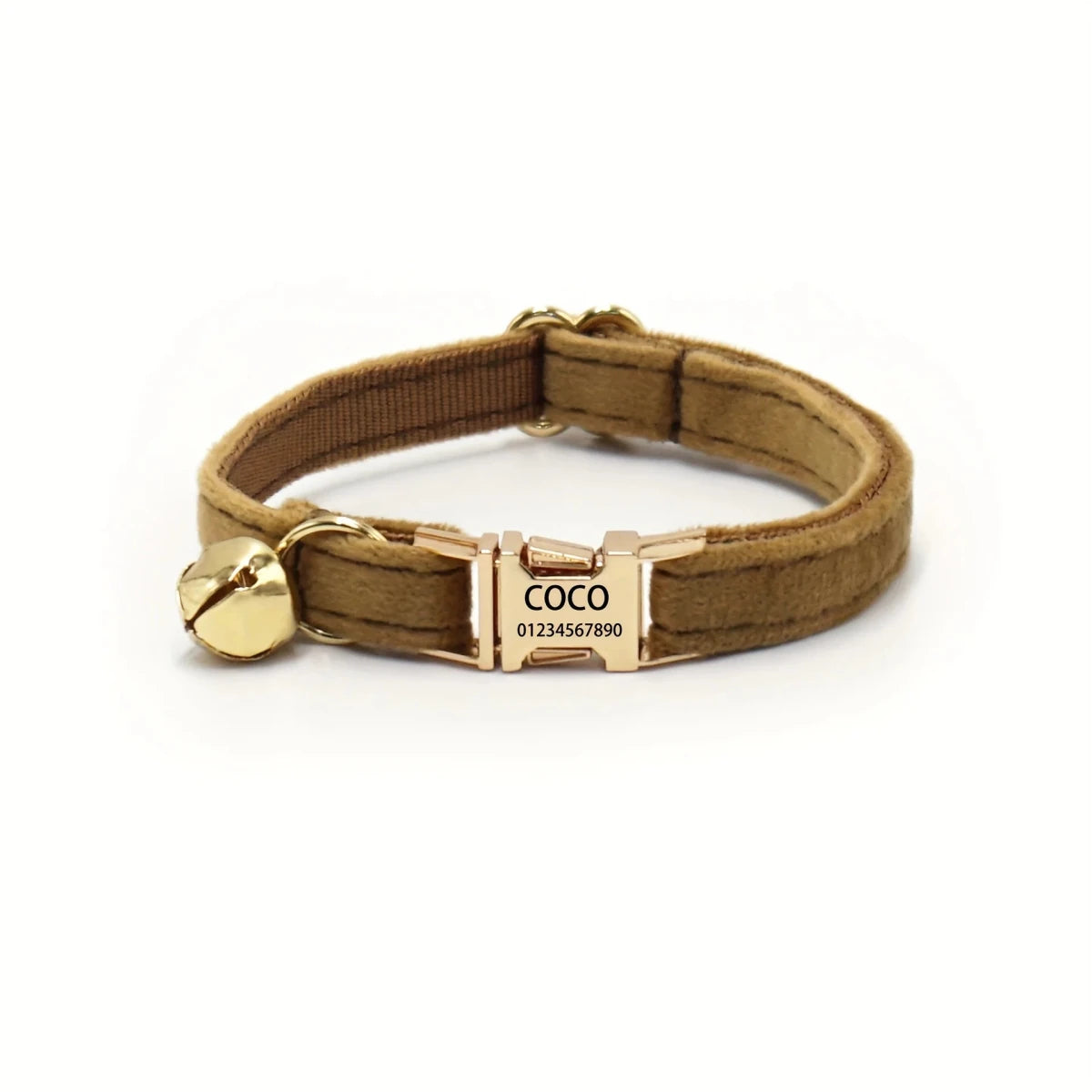Nexa Kattenhalsband | Fluwelen, Verstelbaar en Gepersonaliseerd voor Katten - Hebbr