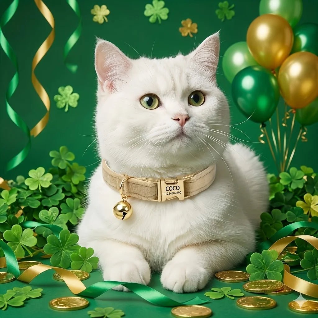 Nexa Kattenhalsband | Fluwelen, Verstelbaar en Gepersonaliseerd voor Katten - Hebbr