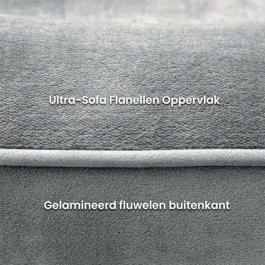 Orthopedisch hondenbed 100×70 cm Traagschuim – Gewrichtsondersteuning Grijs - Hebbr