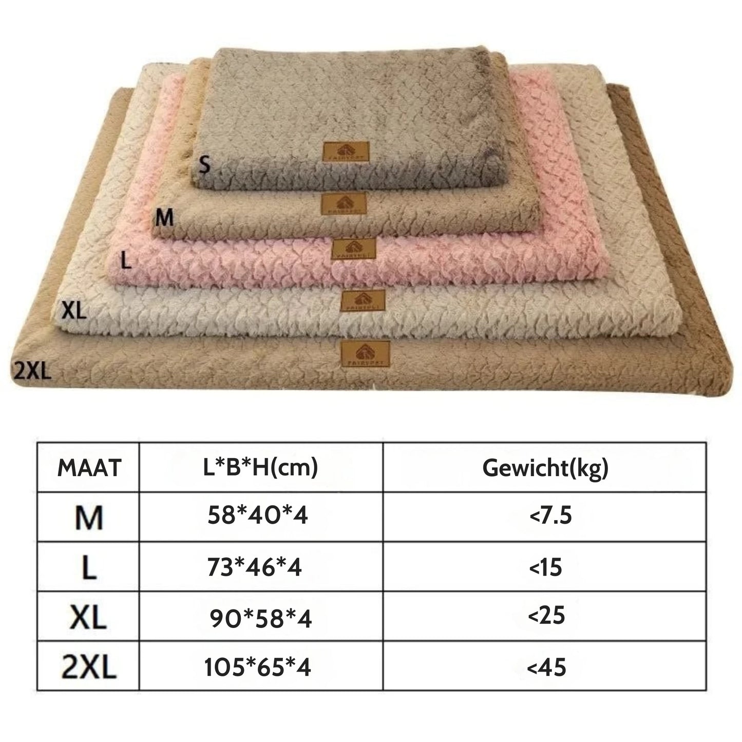 Orthopedisch Hondenbed met Afneembare Hoes - Waterdicht en Antislip, Geschikt voor Honden tot 25 kg - Hebbr