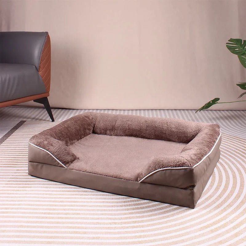 Orthopedisch Hondenbed met Memory Foam, Waterdicht en Verhoogd Kussen - Groot Formaat Hondenbed - Hebbr