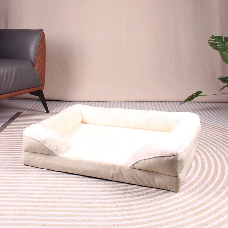 Orthopedisch Hondenbed met Memory Foam, Waterdicht en Verhoogd Kussen - Groot Formaat Hondenbed - Hebbr