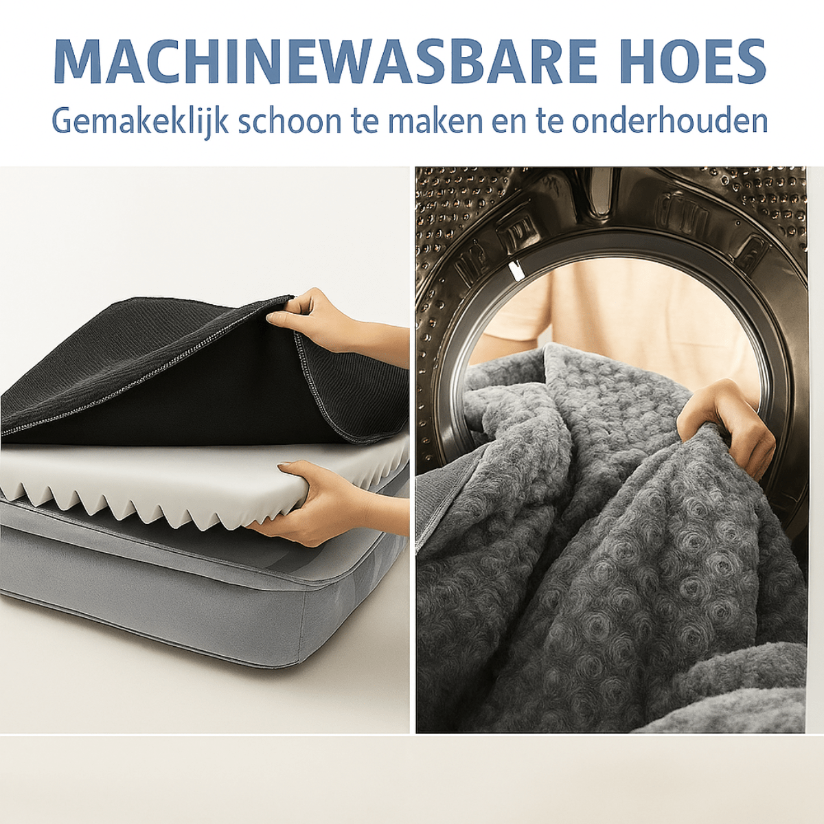 Orthopedisch Hondenbed voor Grote Honden - Waterdicht, Afneembare Hoes en Antislipbasis - Hebbr
