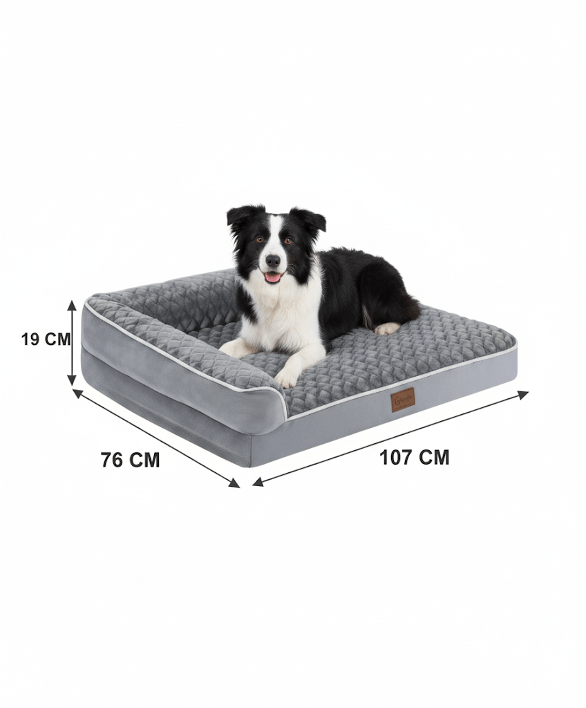 Orthopedisch Hondenbed voor Grote Honden - Waterdicht, Afneembare Hoes en Antislipbasis - Hebbr