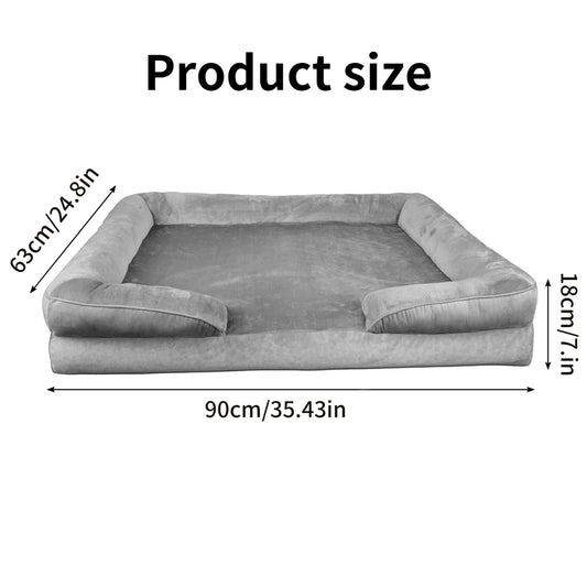 Orthopedisch Hondenbed voor Grote Honden - Zacht Pluche en Antislip Basis - Hebbr
