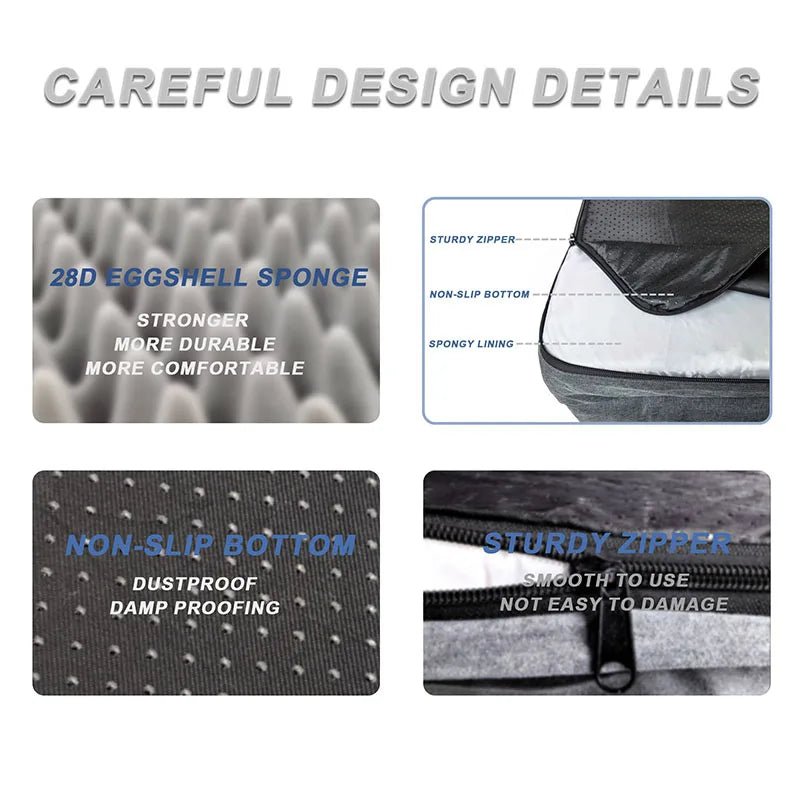 Orthopedisch Hondenbed voor Middelgrote Honden – Geheugenfoam, Waterdicht & Machinewasbaar - Hebbr