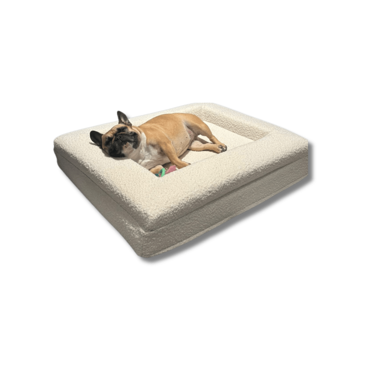 Orthopedisch Hondenkussen Voor grote en kleine honden - Luxe Memory Foam, Wasbaar, Wit - Hebbr