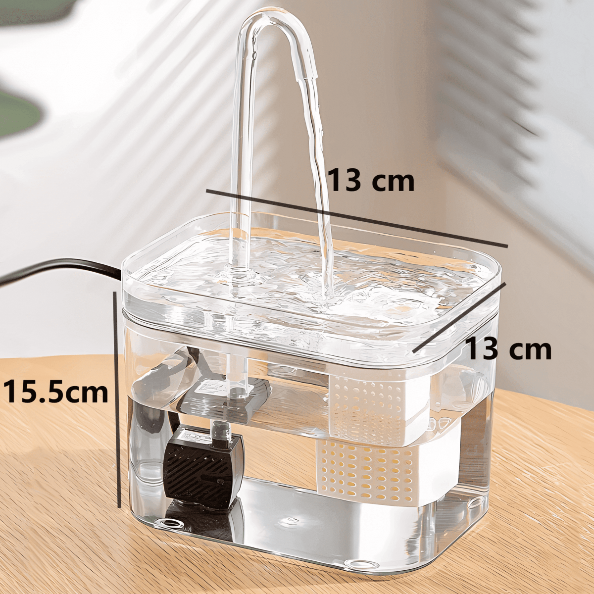 Premium Katten Drinkfontein met Filtersysteem - Stil, Hygiënisch, 2 Liter Capaciteit - Hebbr