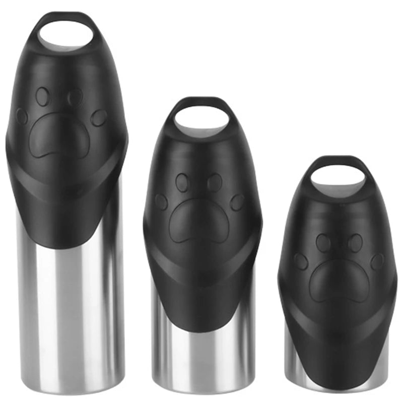 RVS Hondenwaterfles 500ml met Kom - Lekvrij en Handig voor Wandelen en Reizen - Hebbr