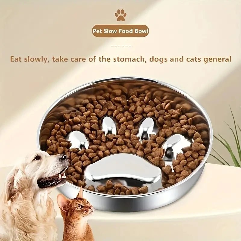 RVS Voerbak Hond en Kat met Antislip - Verhoogd Ontwerp voor Gezonde Eetpostuur - Hebbr