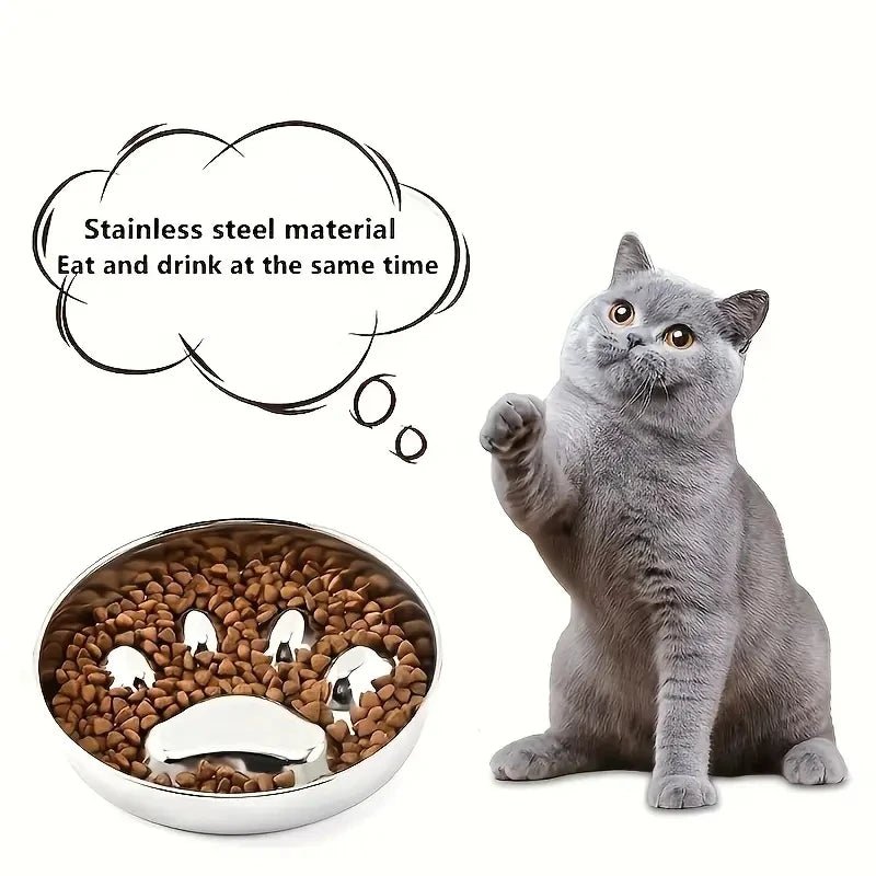 RVS Voerbak Hond en Kat met Antislip - Verhoogd Ontwerp voor Gezonde Eetpostuur - Hebbr