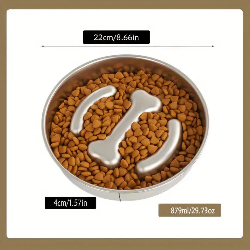 RVS Voerbak Hond en Kat met Antislip - Verhoogd Ontwerp voor Gezonde Eetpostuur - Hebbr