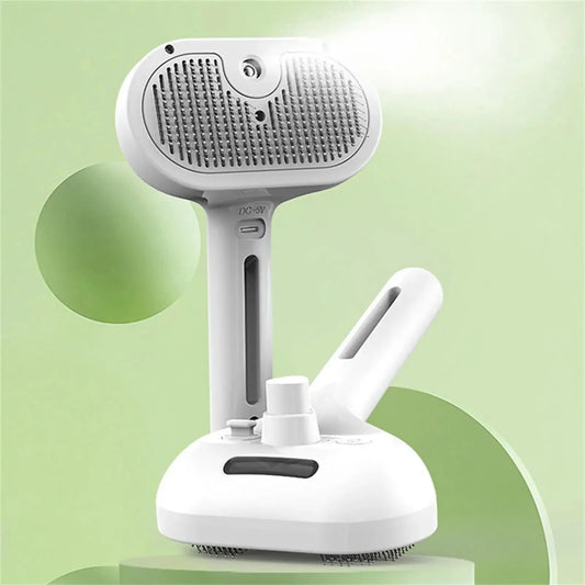 Sento Hondenborstel | Elektrische 3-in-1 met Spray en Massage - Hebbr