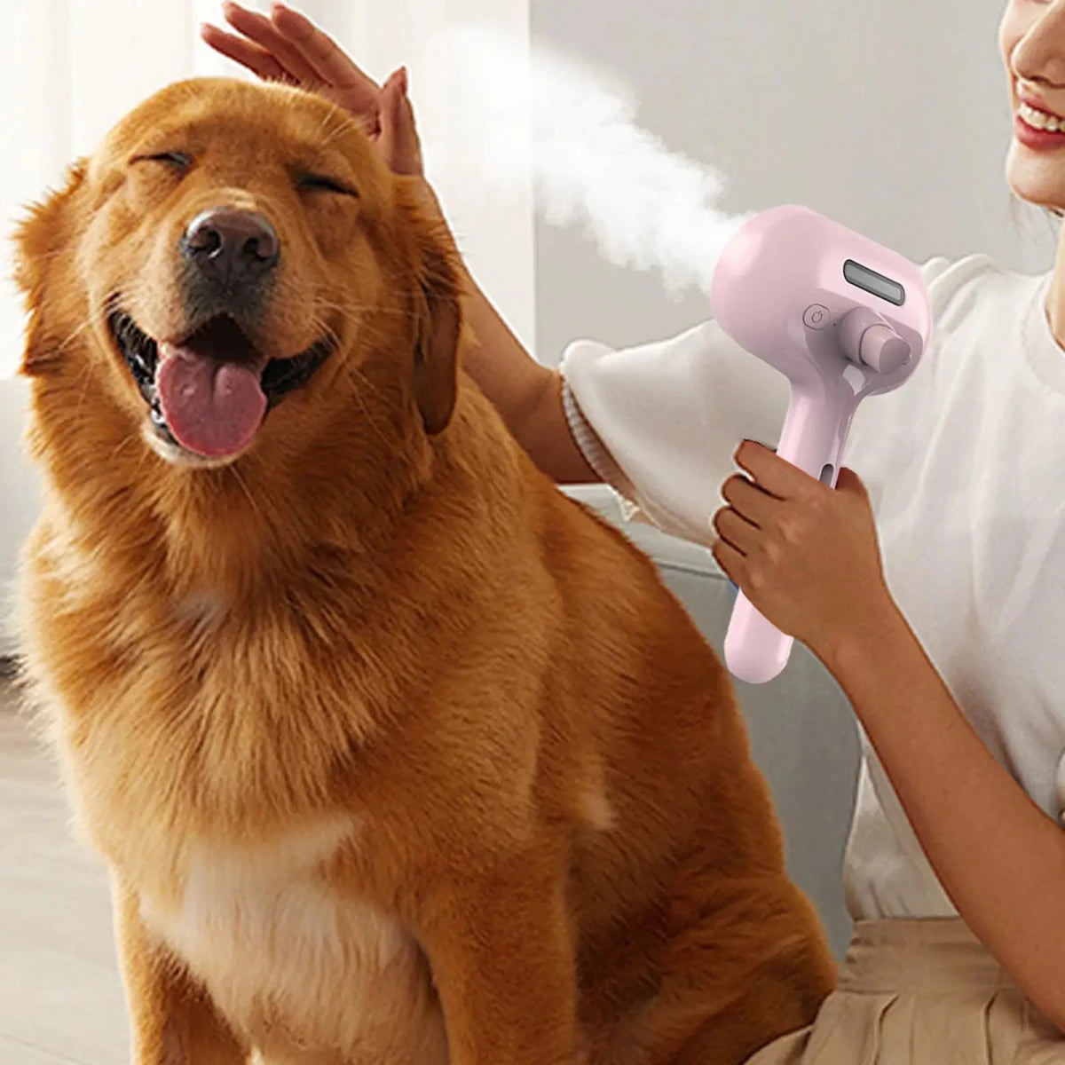 Sento Hondenborstel | Elektrische 3-in-1 met Spray en Massage - Hebbr
