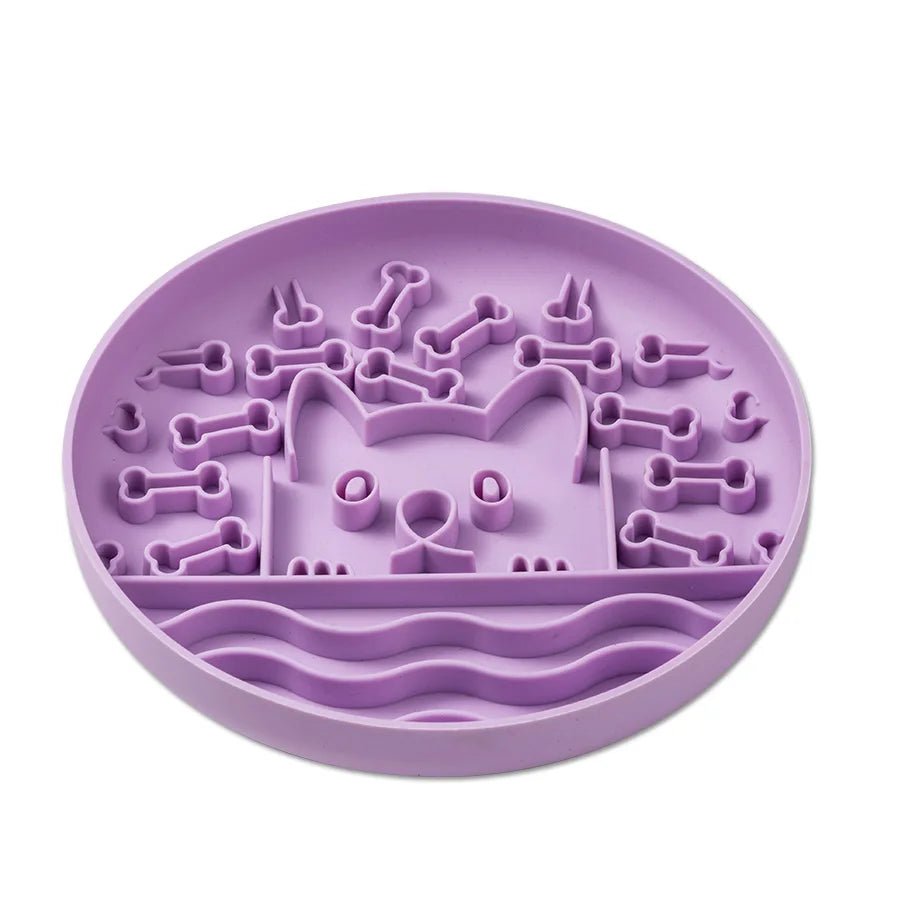 Siliconen Lick Mat voor Honden en Katten - Antislip Voederbak, 25 cm, Groen, BPA - vrij - Hebbr