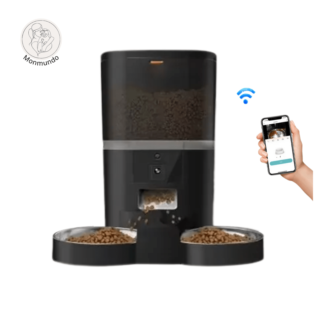 Slimme Voederautomaat voor Honden en Katten – Duurzaam, HD - Camera & App Besturing - Hebbr