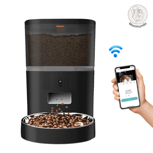 Slimme Voederautomaat voor Honden en Katten – Duurzaam, HD - Camera & App Besturing - Hebbr