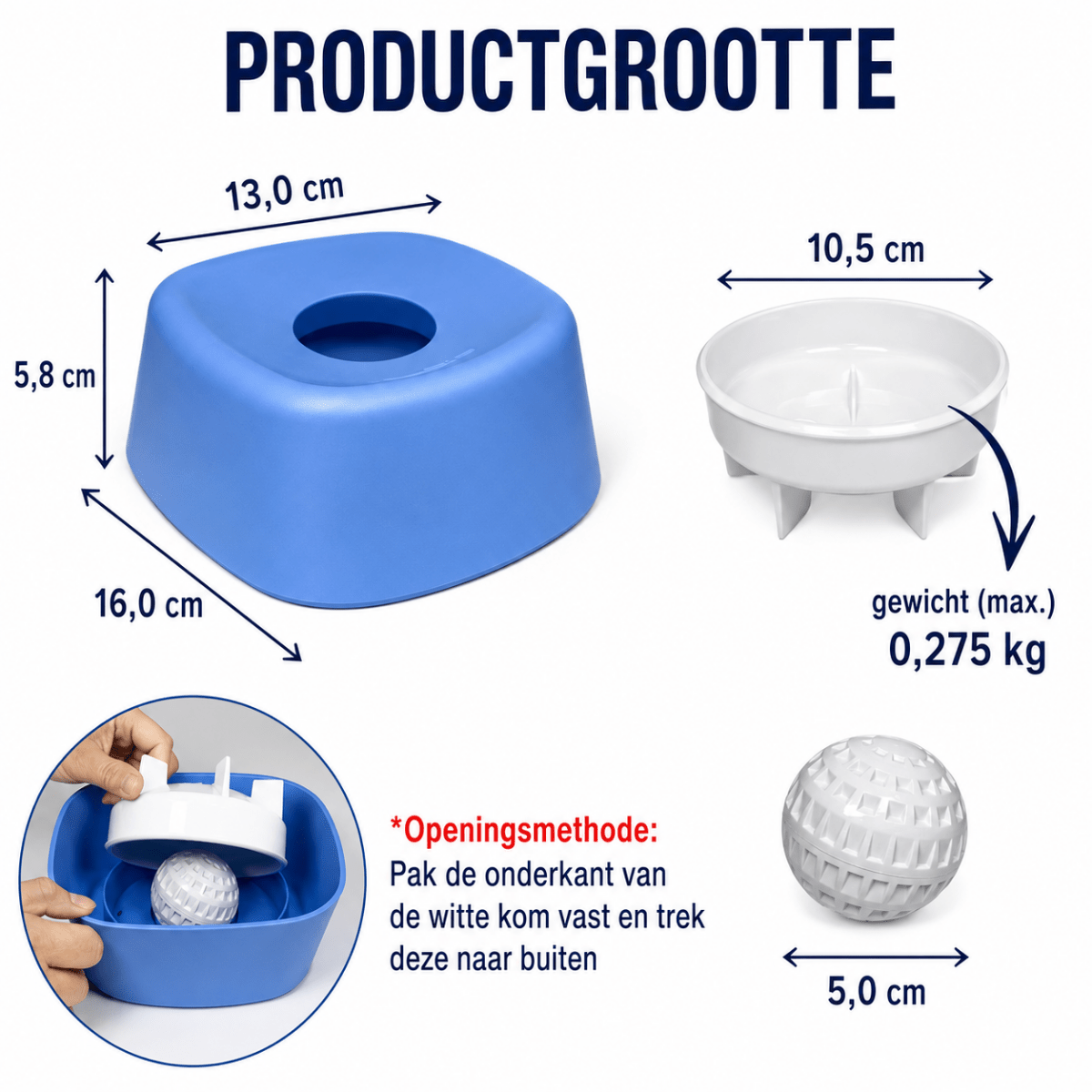 Slow Feeder Hondenkom | Antislip, Interactieve Rollende Bal - Hebbr