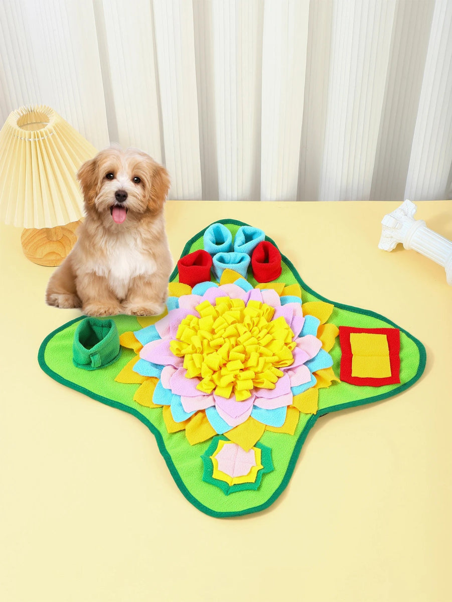 Snuffelmat Hond - Interactieve Voerpuzzel voor Mentale Stimulatie, 60x40 cm, Duurzaam en Wasbaar - Hebbr