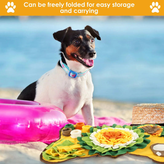 Snuffelmat Hond van Polyester met Anti - Slip Onderkant - Interactieve Snackdispenser voor Geurtraining - Hebbr