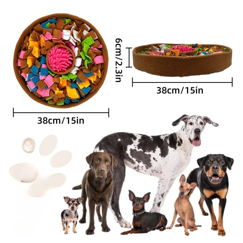 Snuffelmat Hond - Wasbare Geurtraining Speelmat voor Langzame Voeding, 60x40 cm - Hebbr