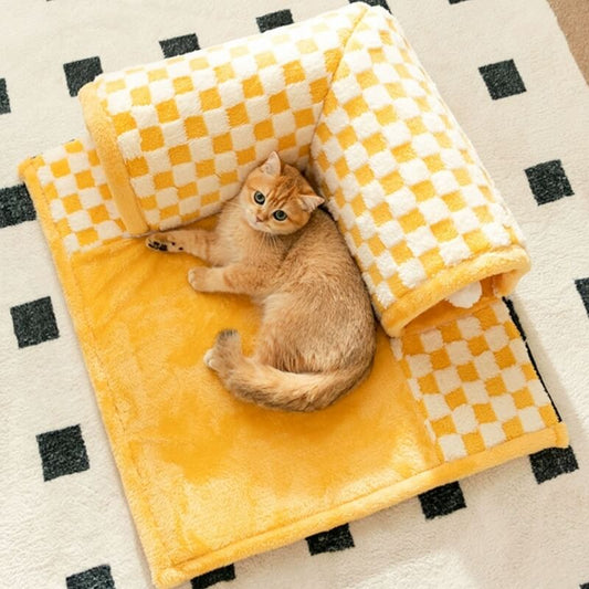 Speeltunnel voor Katten en Kittens - Pluche en Polyester, Ruimtebesparend Ontwerp - Hebbr