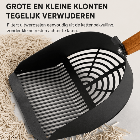 Stalen Kattenbakschep - Hebbr