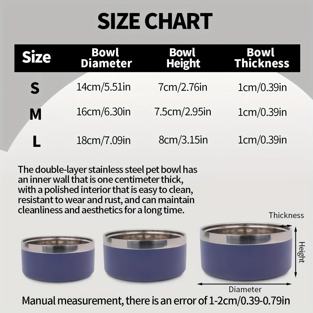 Stijlvolle Hondenkom Van Roestvrij Staal Met Antislipmat - Grote Capaciteit Voor Katten En Honden - Hebbr